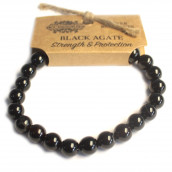 Power Bracelet - Black Agate - Click Image to Close